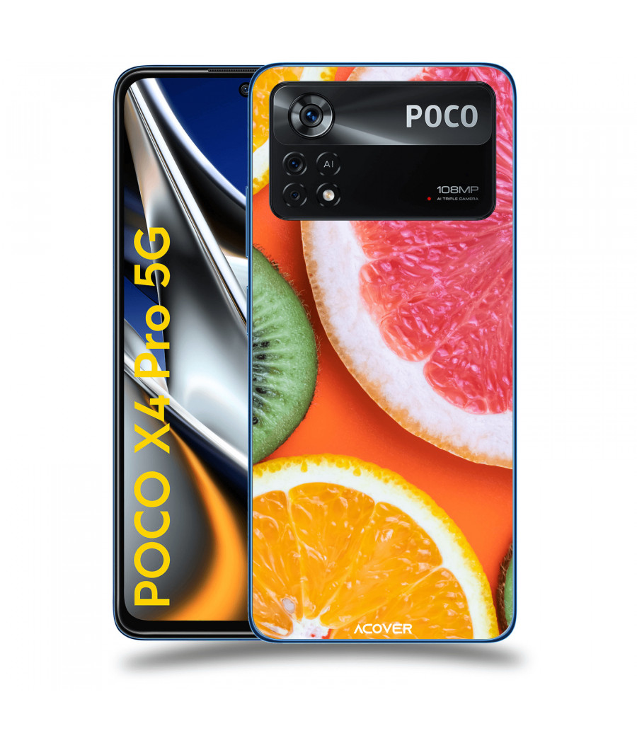 ACOVER Kryt na mobil Xiaomi Poco X4 Pro 5G s motivem Fruit