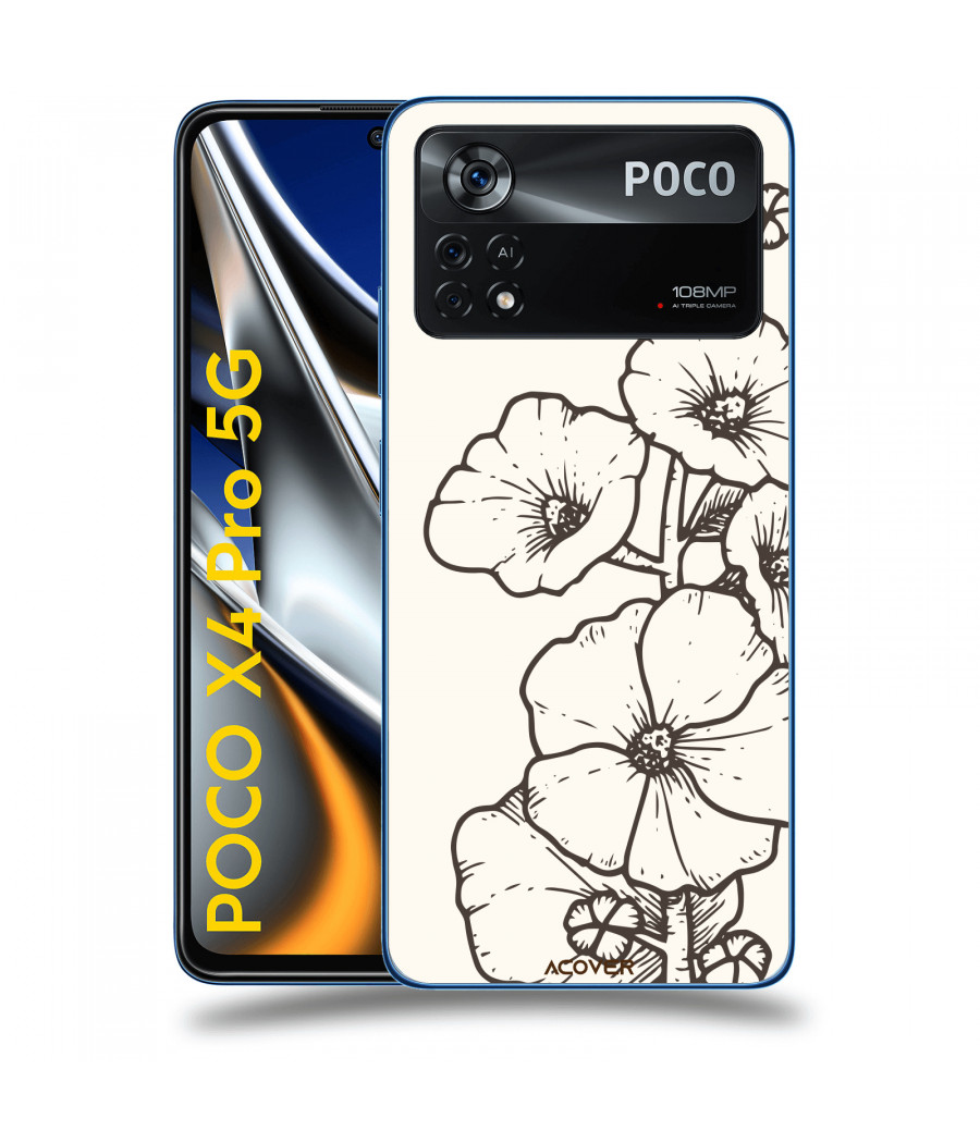 ACOVER Kryt na mobil Xiaomi Poco X4 Pro 5G s motivem Flower