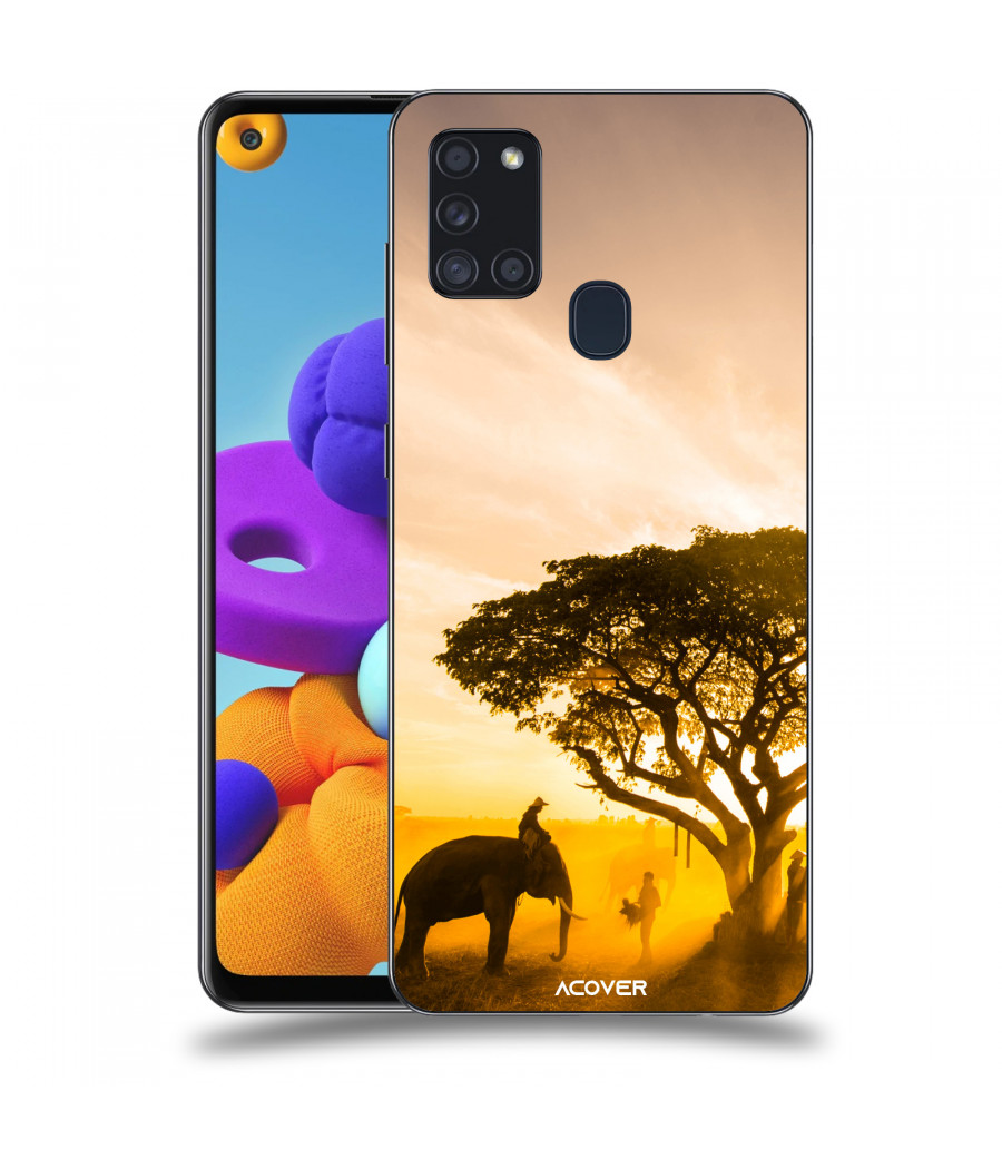 ACOVER Kryt na mobil Samsung Galaxy A21s s motivem Elephant