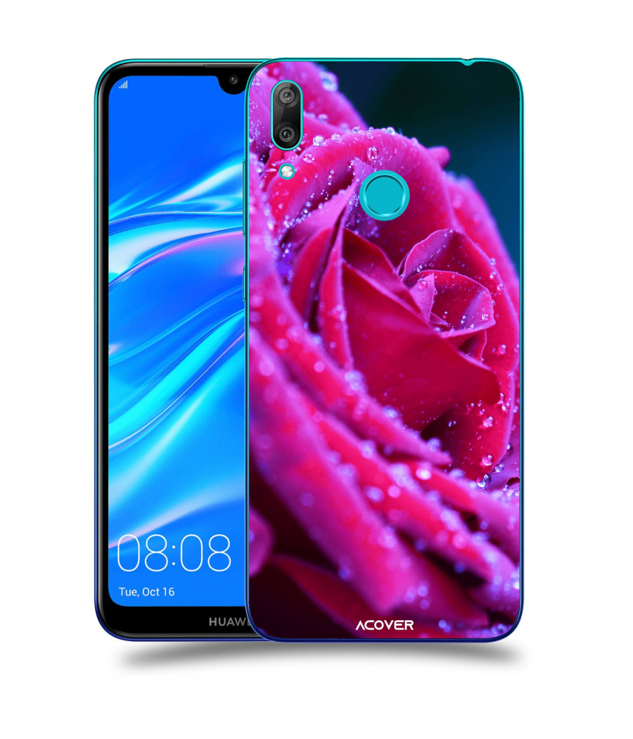 ACOVER Kryt na mobil Huawei Y7 2019 s motivem Rose
