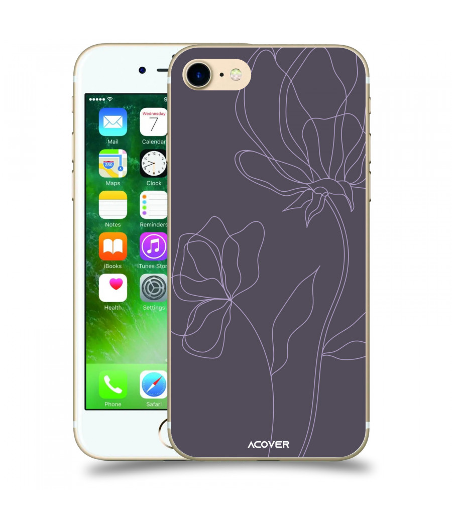 ACOVER Kryt na mobil Apple iPhone 7 s motivem Line Flower II