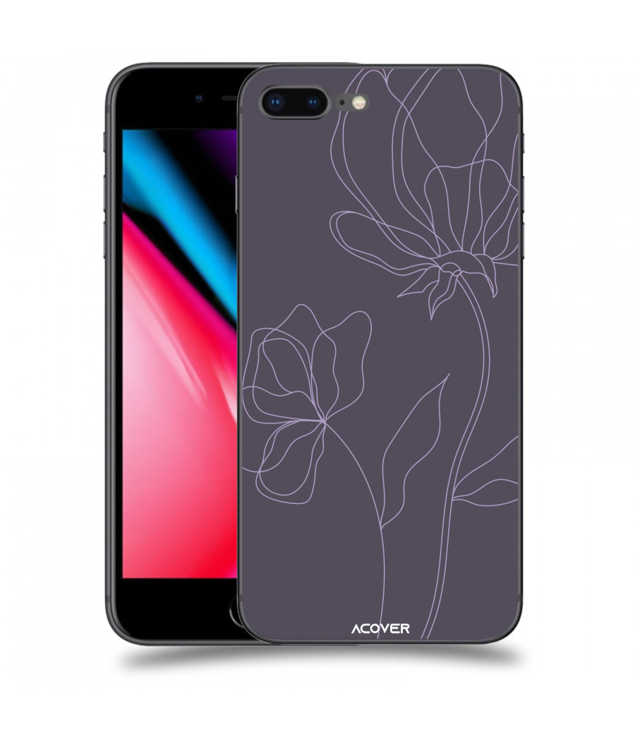 ACOVER Kryt na mobil Apple iPhone 8 Plus s motivem Line Flower II