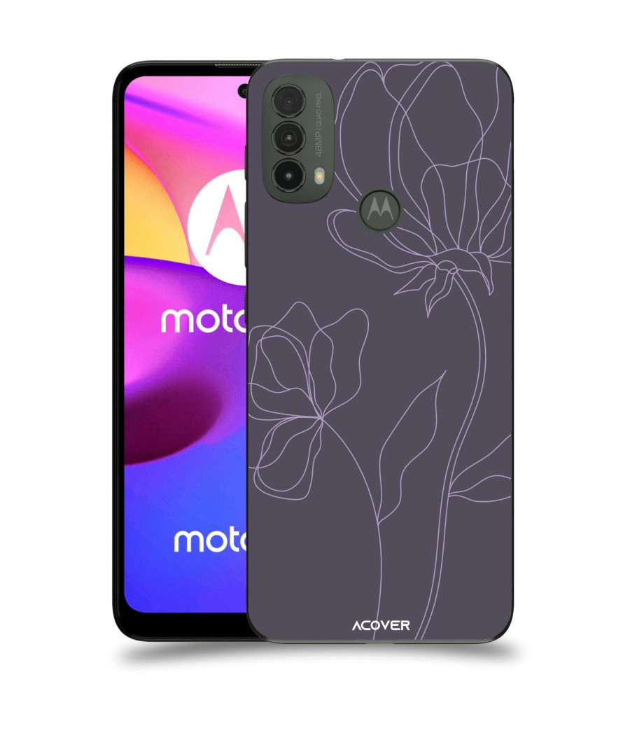 ACOVER Kryt na mobil Motorola Moto E40 s motivem Line Flower II