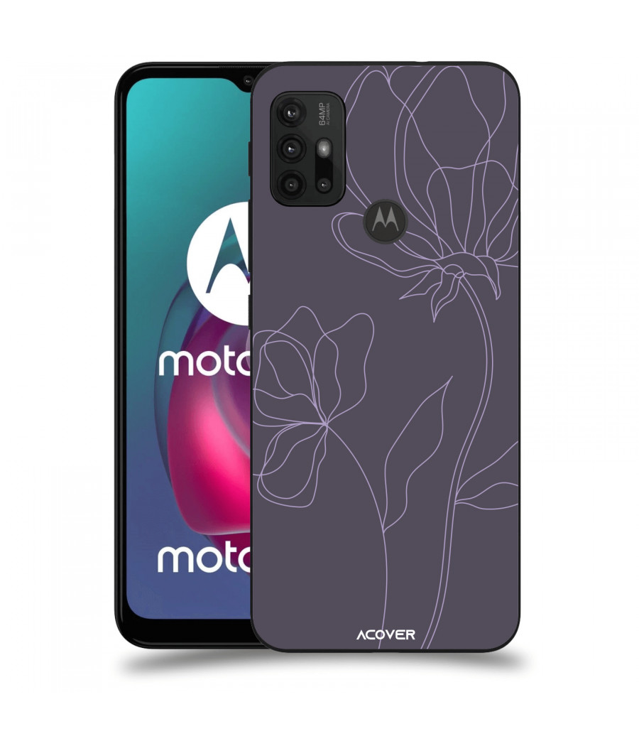 ACOVER Kryt na mobil Motorola Moto G30 s motivem Line Flower II