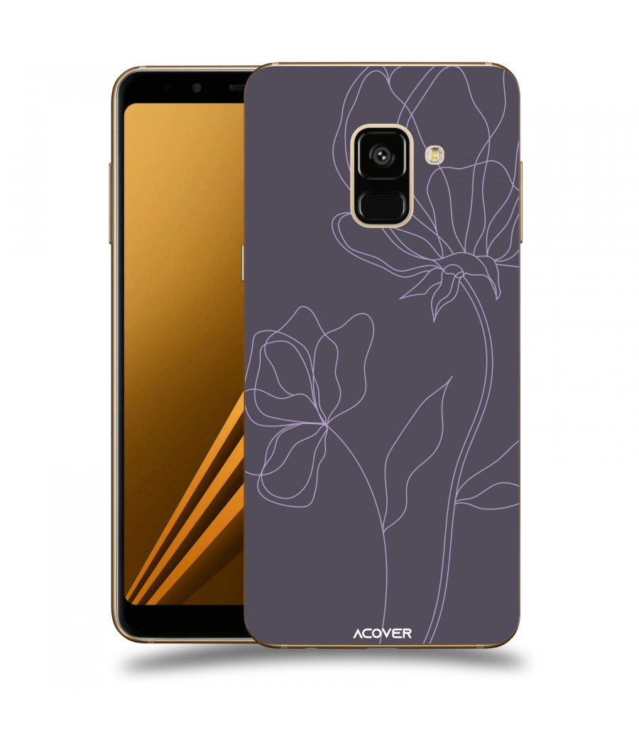 ACOVER Kryt na mobil Samsung Galaxy A8 2018 A530F s motivem Line Flower II