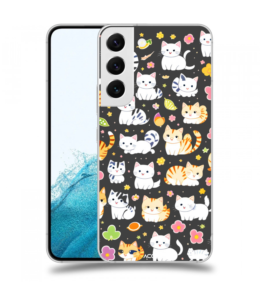 ACOVER Kryt na mobil Samsung Galaxy S22 5G s motivem Little cats