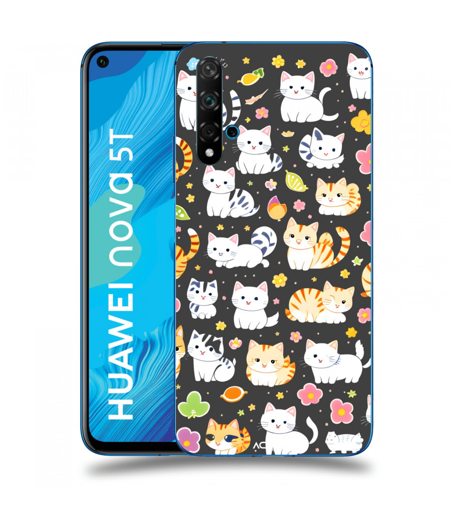 ACOVER Kryt na mobil Huawei Nova 5T s motivem Little cats