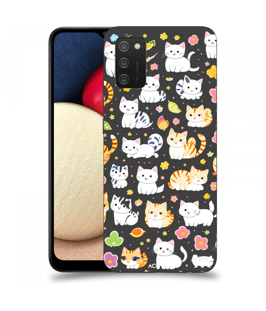 ACOVER Kryt na mobil Samsung Galaxy A02s A025G s motivem Little cats