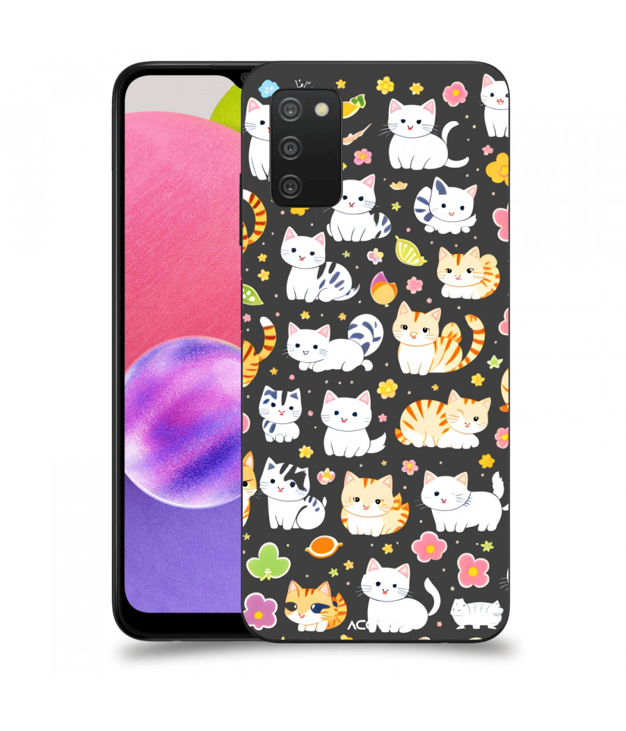 ACOVER Kryt na mobil Samsung Galaxy A03s A037G s motivem Little cats