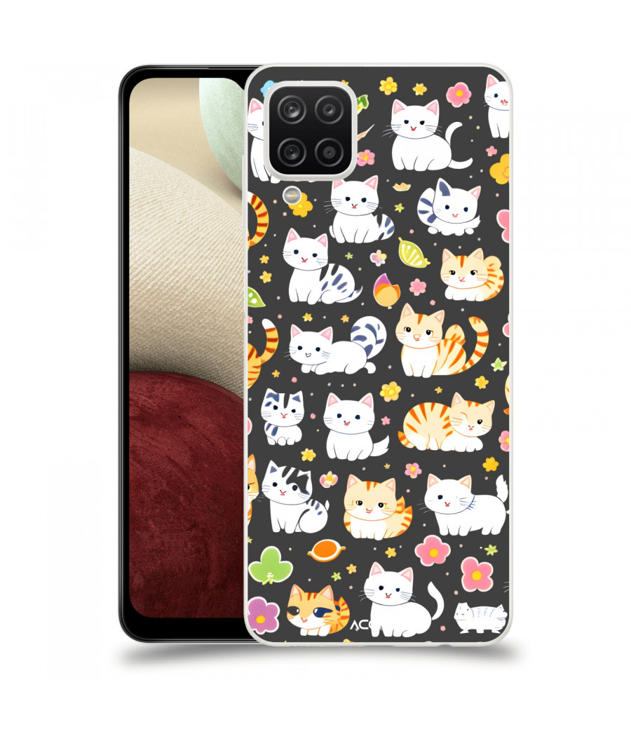 ACOVER Kryt na mobil Samsung Galaxy A12 A125F s motivem Little cats