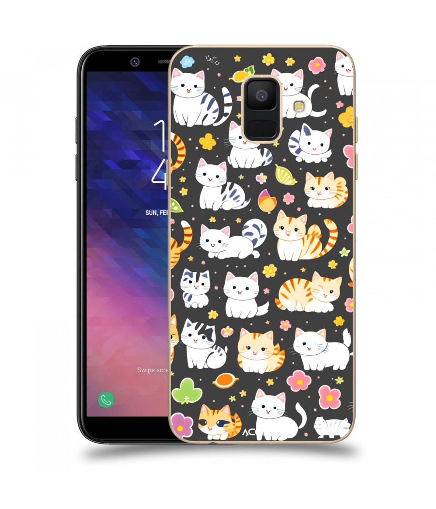 ACOVER Kryt na mobil Samsung Galaxy A6 A600F s motivem Little cats
