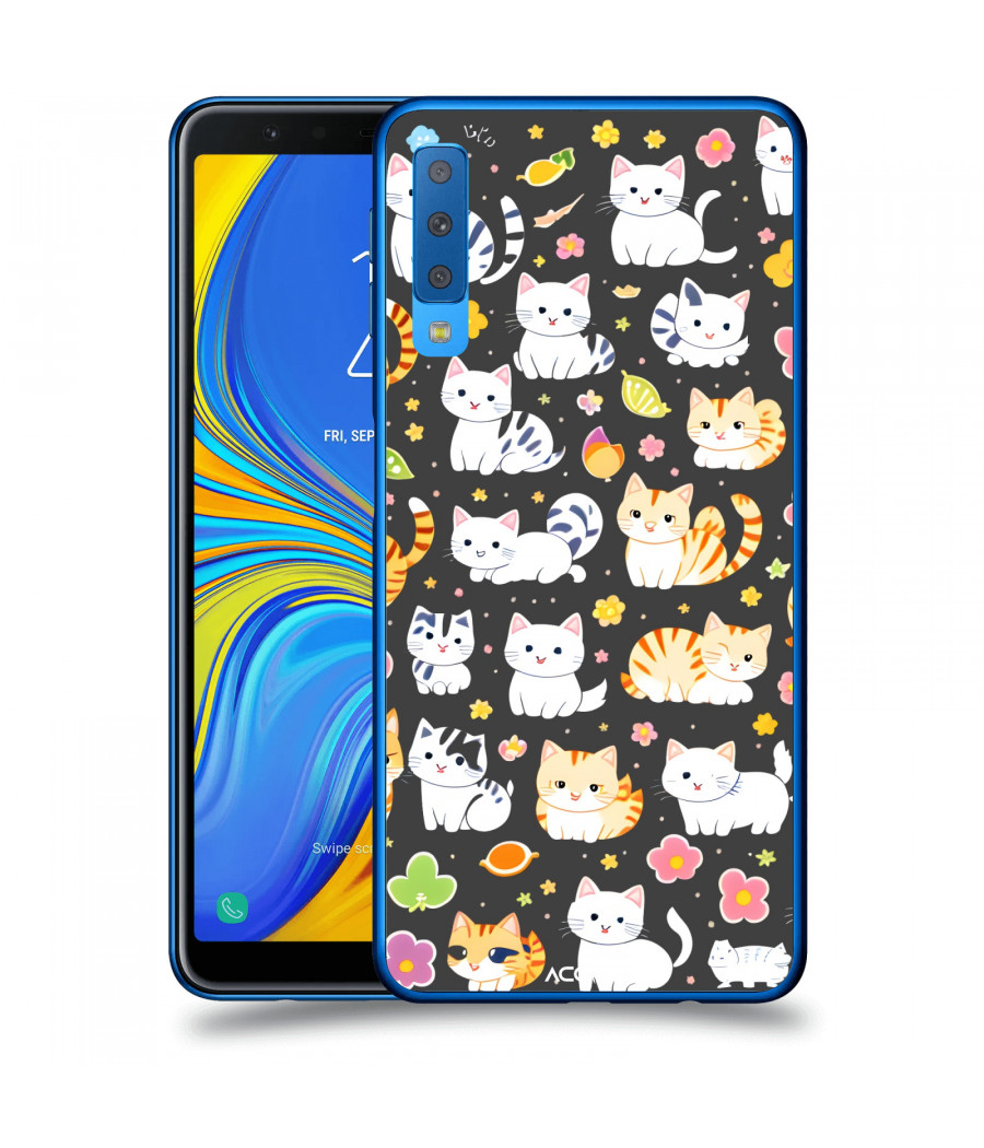 ACOVER Kryt na mobil Samsung Galaxy A7 2018 A750F s motivem Little cats