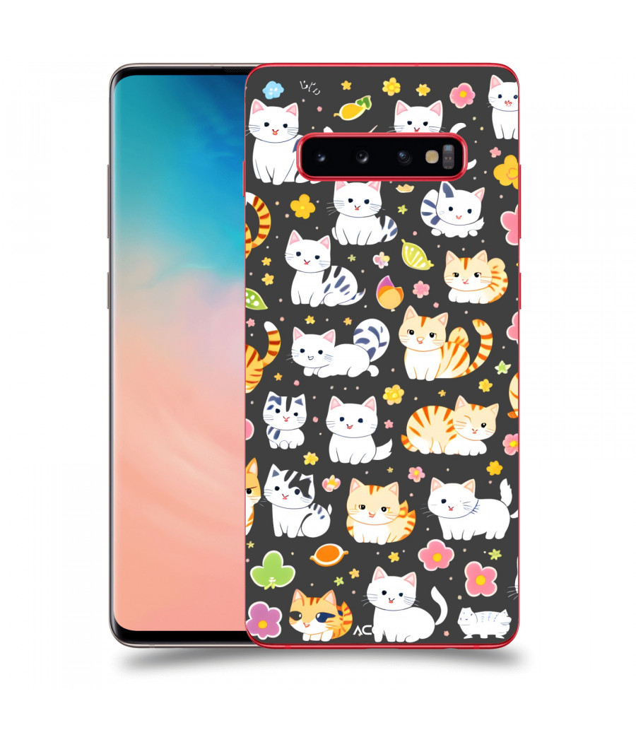ACOVER Kryt na mobil Samsung Galaxy S10 Plus G975 s motivem Little cats