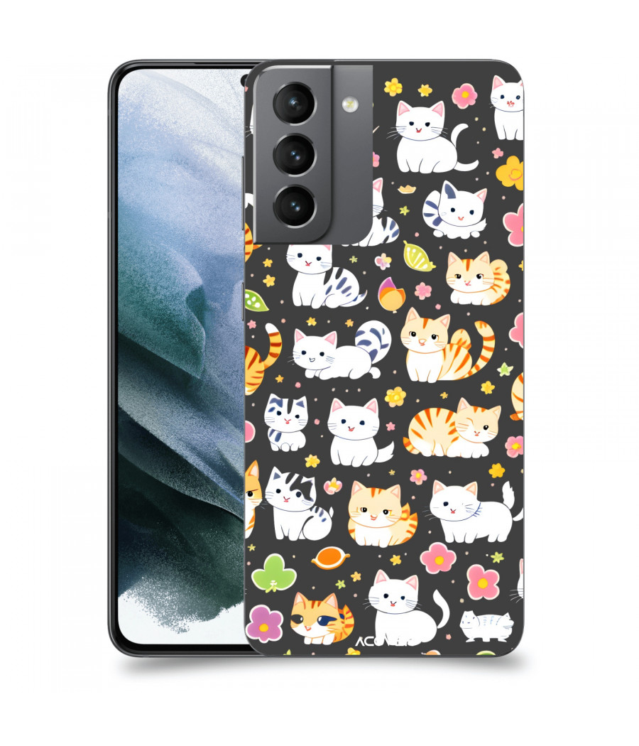 ACOVER Kryt na mobil Samsung Galaxy S21 G991B s motivem Little cats
