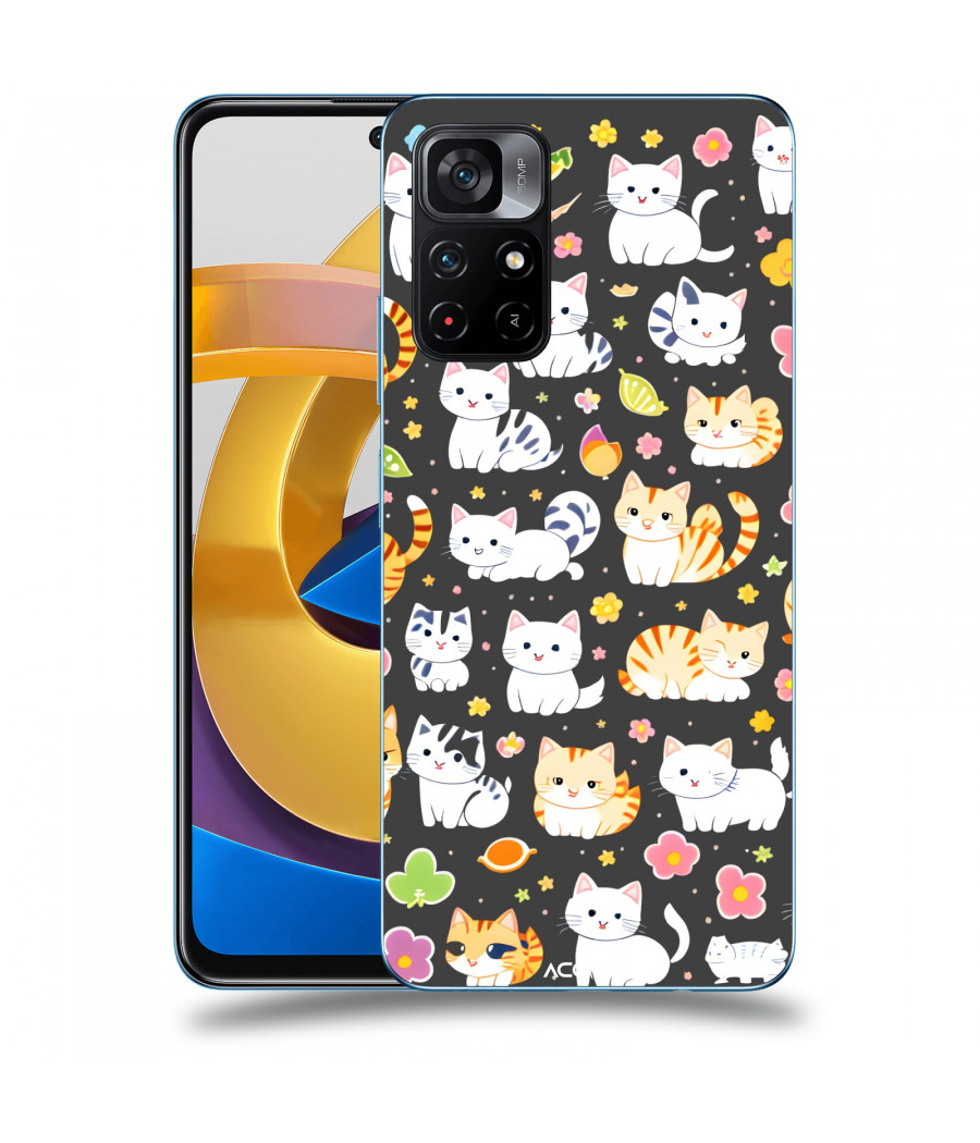 ACOVER Kryt na mobil Xiaomi Poco M4 Pro s motivem Little cats