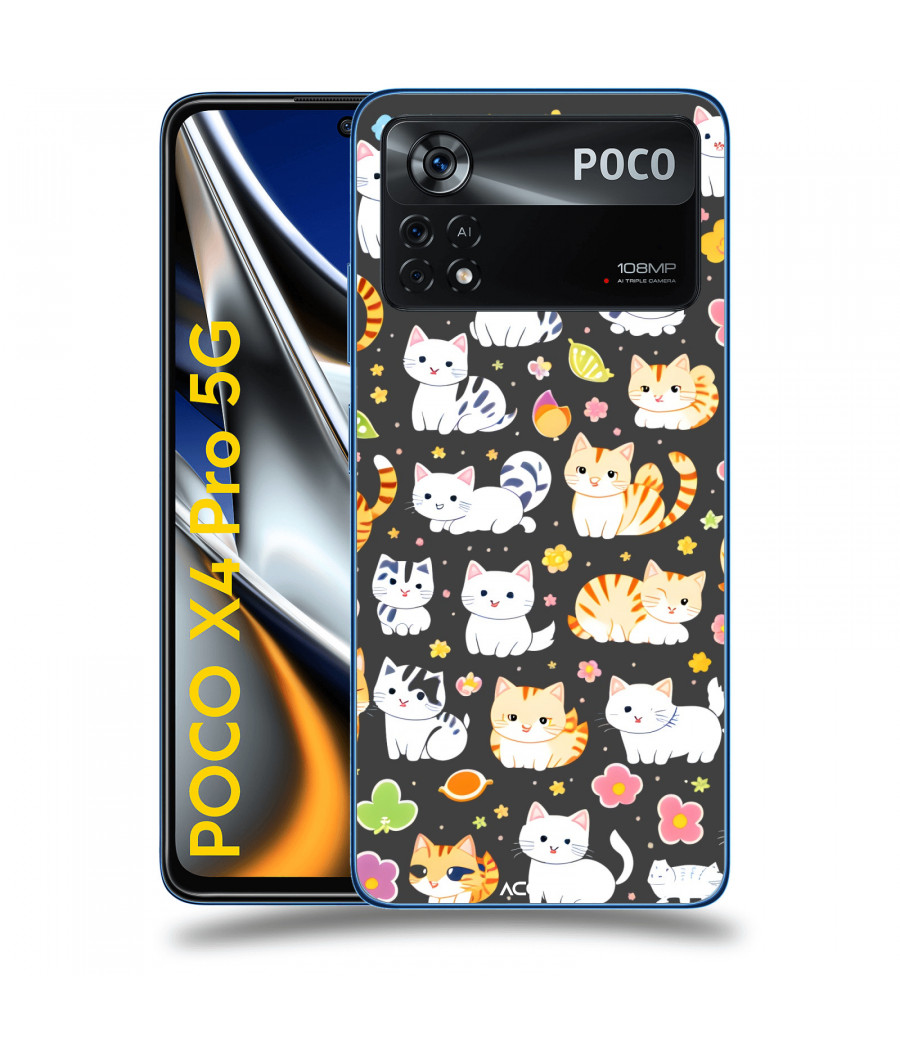 ACOVER Kryt na mobil Xiaomi Poco X4 Pro 5G s motivem Little cats
