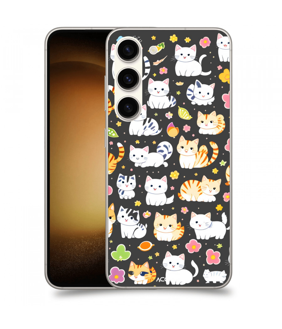 ACOVER Kryt na mobil Samsung Galaxy S23 5G s motivem Little cats