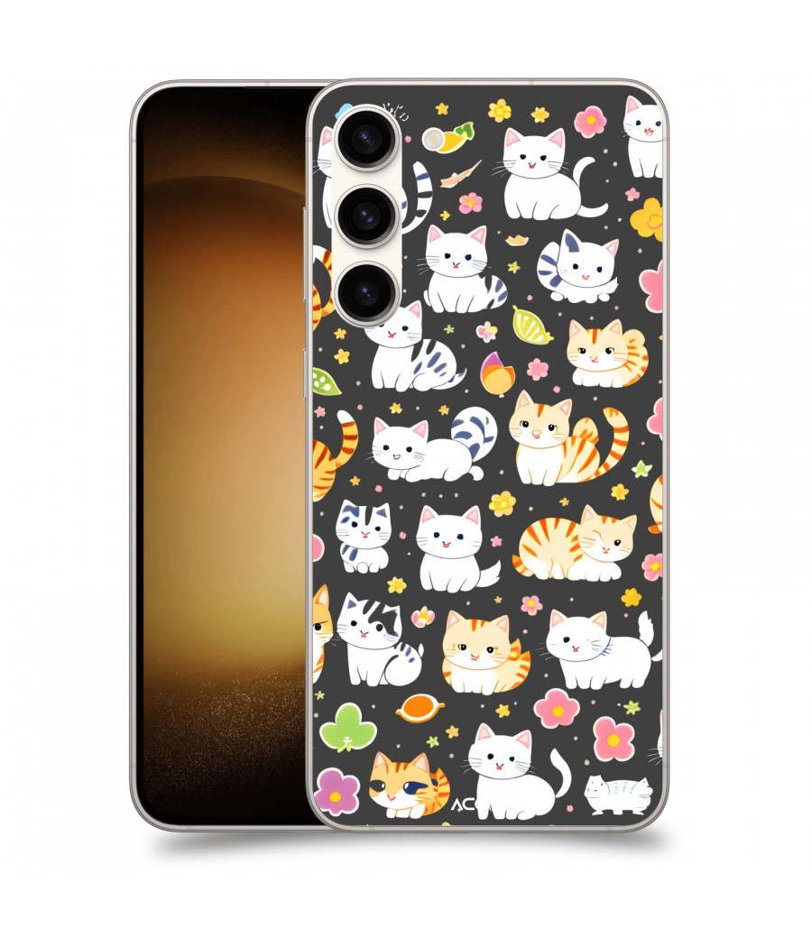 ACOVER Kryt na mobil Samsung Galaxy S23+ 5G s motivem Little cats