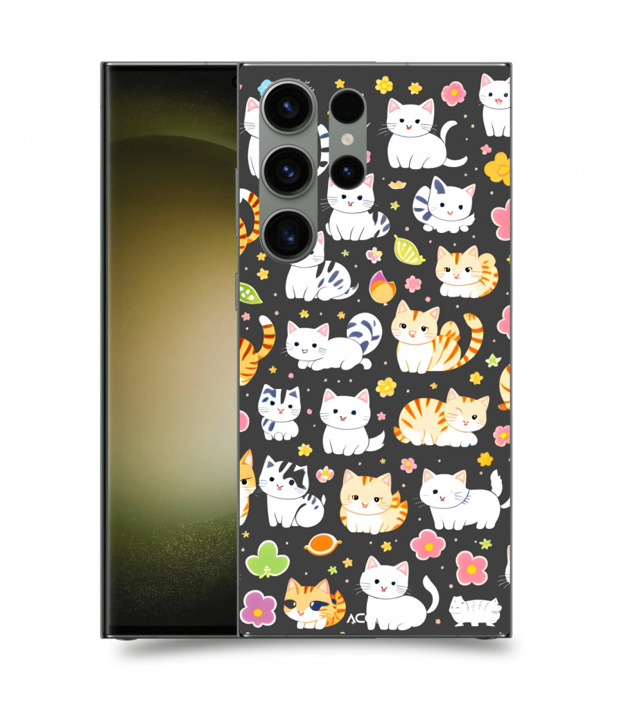 ACOVER Kryt na mobil Samsung Galaxy S23 Ultra 5G s motivem Little cats