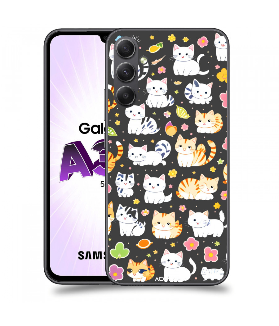 ACOVER Kryt na mobil Samsung Galaxy A34 s motivem Little cats