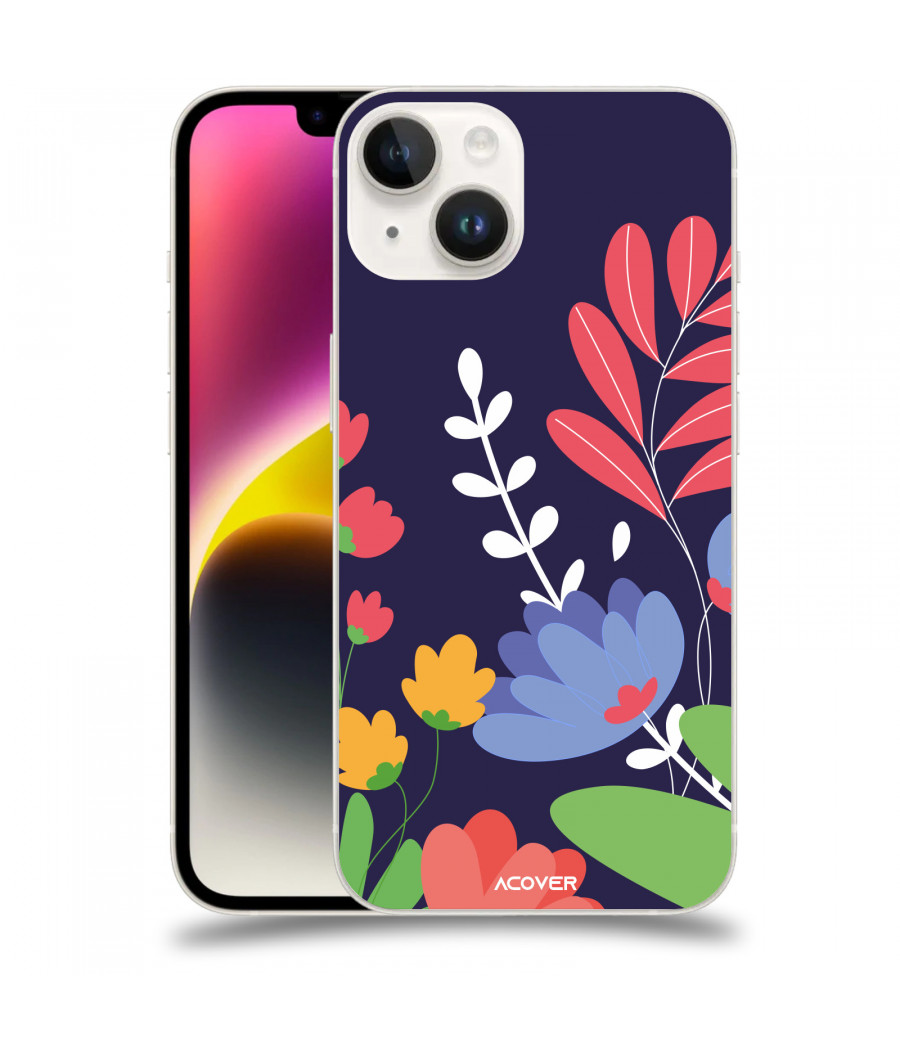 ACOVER Kryt na mobil Apple iPhone 14 s motivem Colorful Flowers