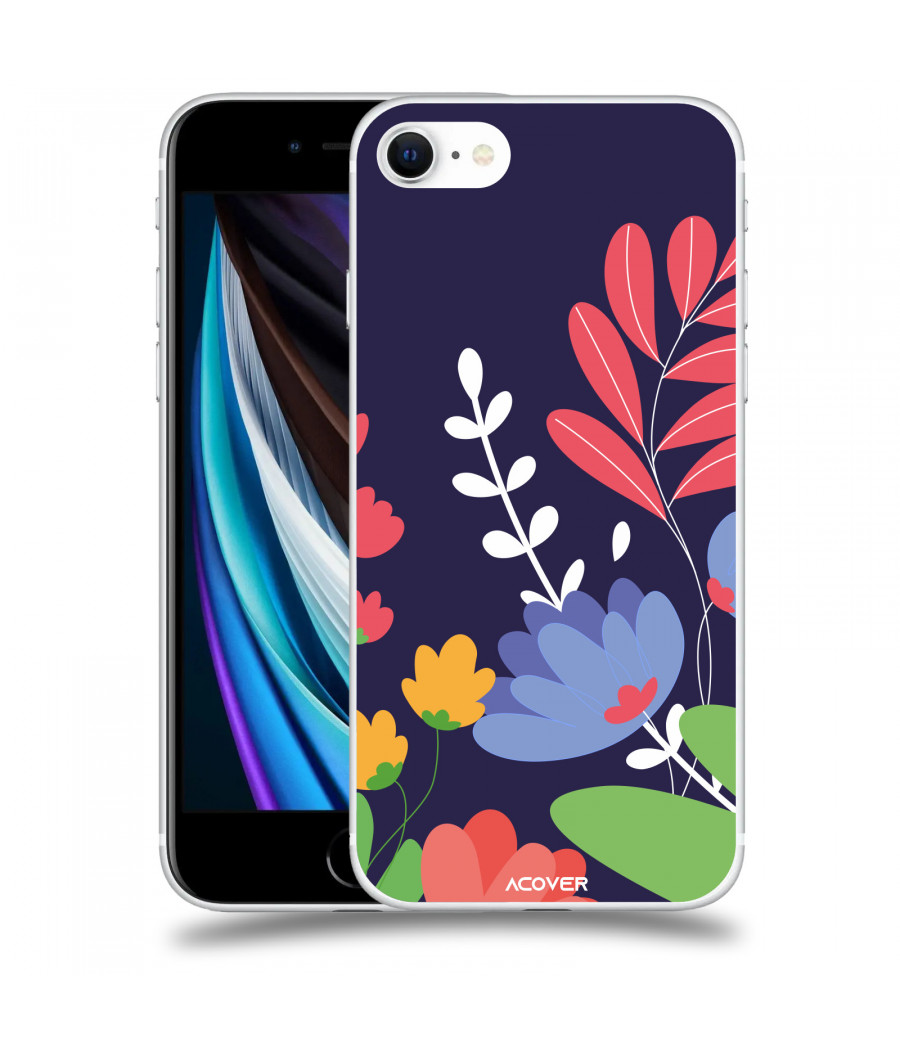ACOVER Kryt na mobil Apple iPhone SE 2020 s motivem Colorful Flowers