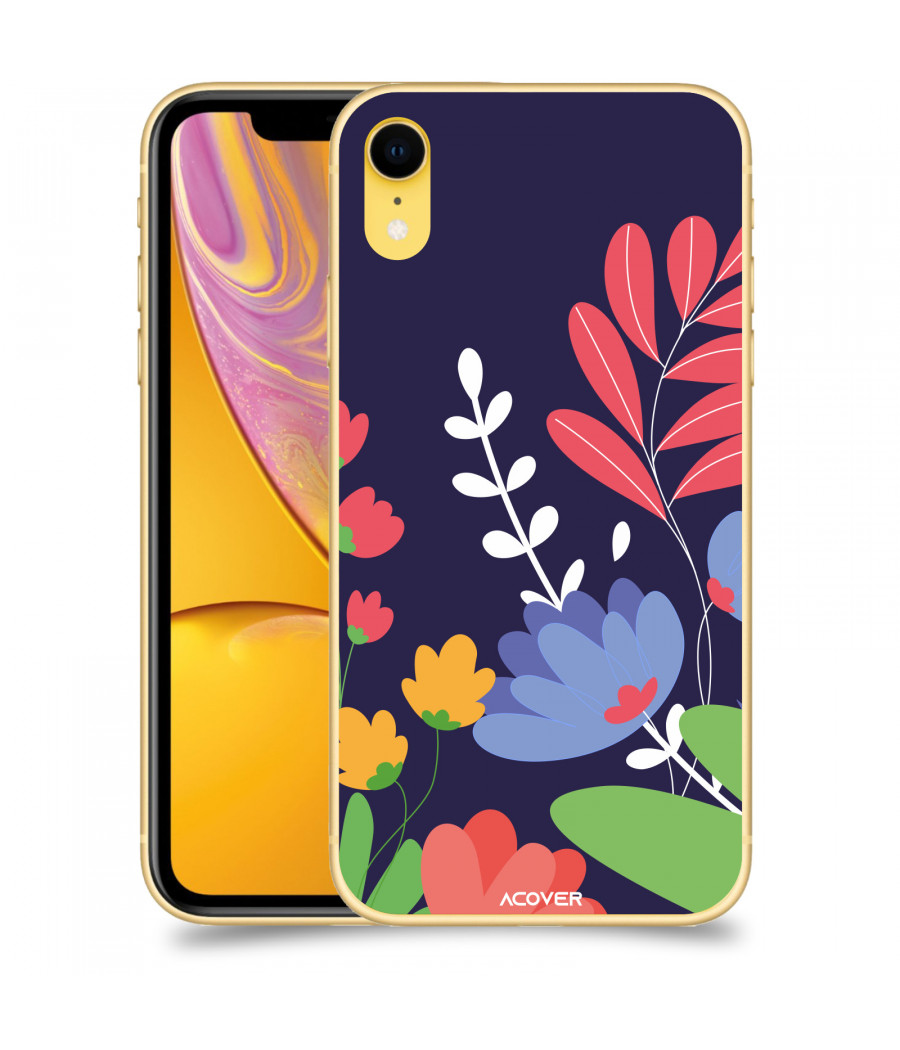 ACOVER Kryt na mobil Apple iPhone XR s motivem Colorful Flowers