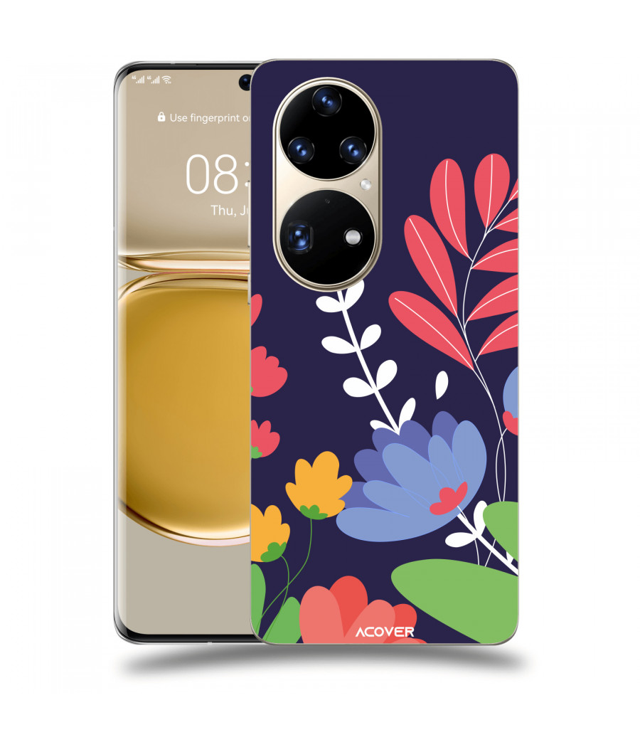 ACOVER Kryt na mobil Huawei P50 s motivem Colorful Flowers