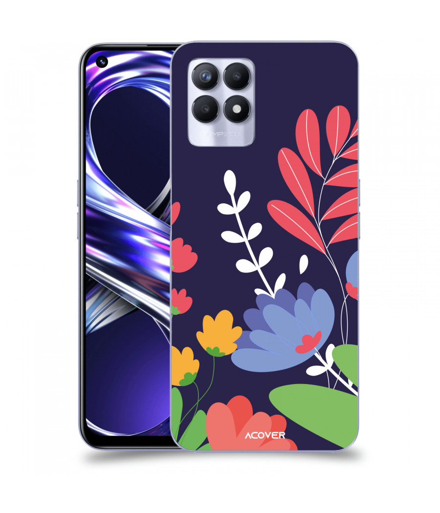 ACOVER Kryt na mobil Realme 8i s motivem Colorful Flowers