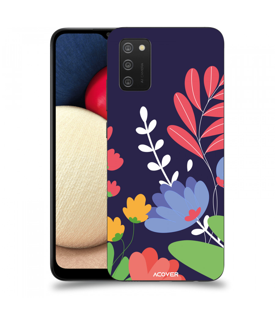 ACOVER Kryt na mobil Samsung Galaxy A02s A025G s motivem Colorful Flowers