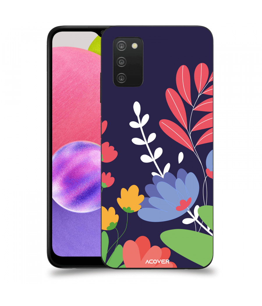 ACOVER Kryt na mobil Samsung Galaxy A03s A037G s motivem Colorful Flowers