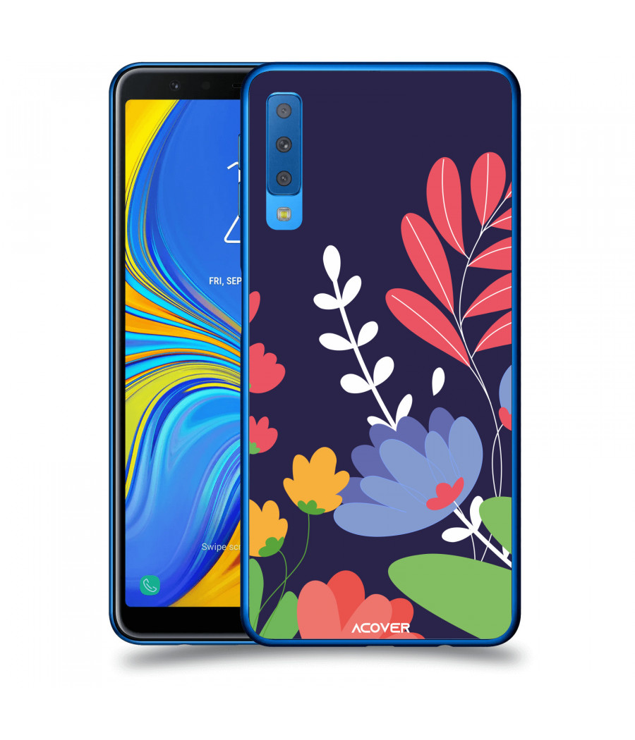ACOVER Kryt na mobil Samsung Galaxy A7 2018 A750F s motivem Colorful Flowers