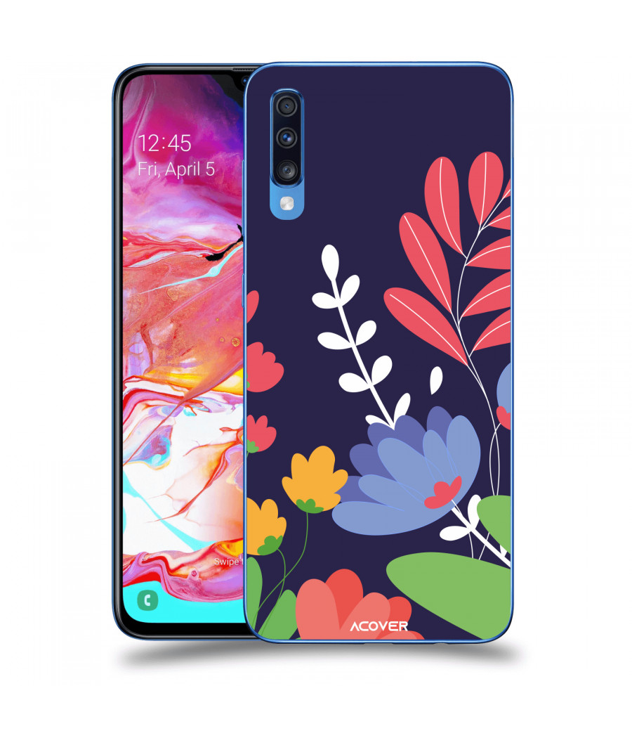 ACOVER Kryt na mobil Samsung Galaxy A70 A705F s motivem Colorful Flowers