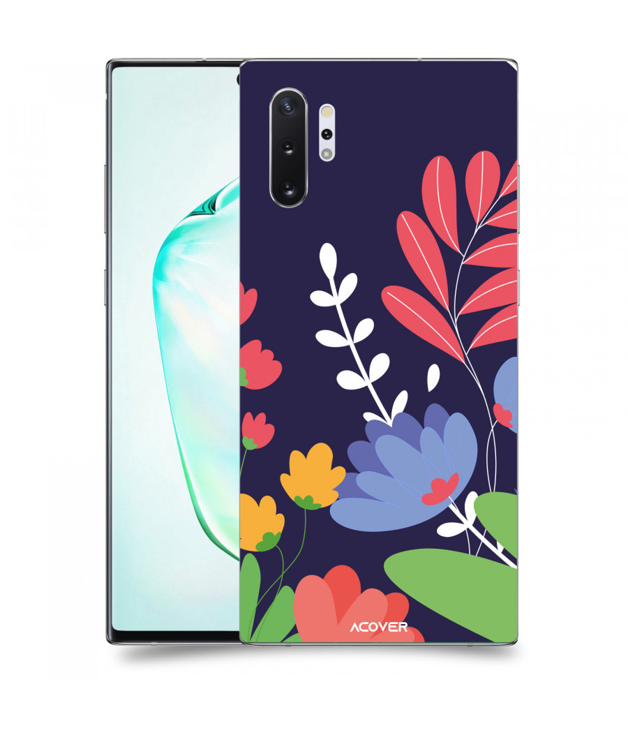 ACOVER Kryt na mobil Samsung Galaxy Note 10+ N975F s motivem Colorful Flowers