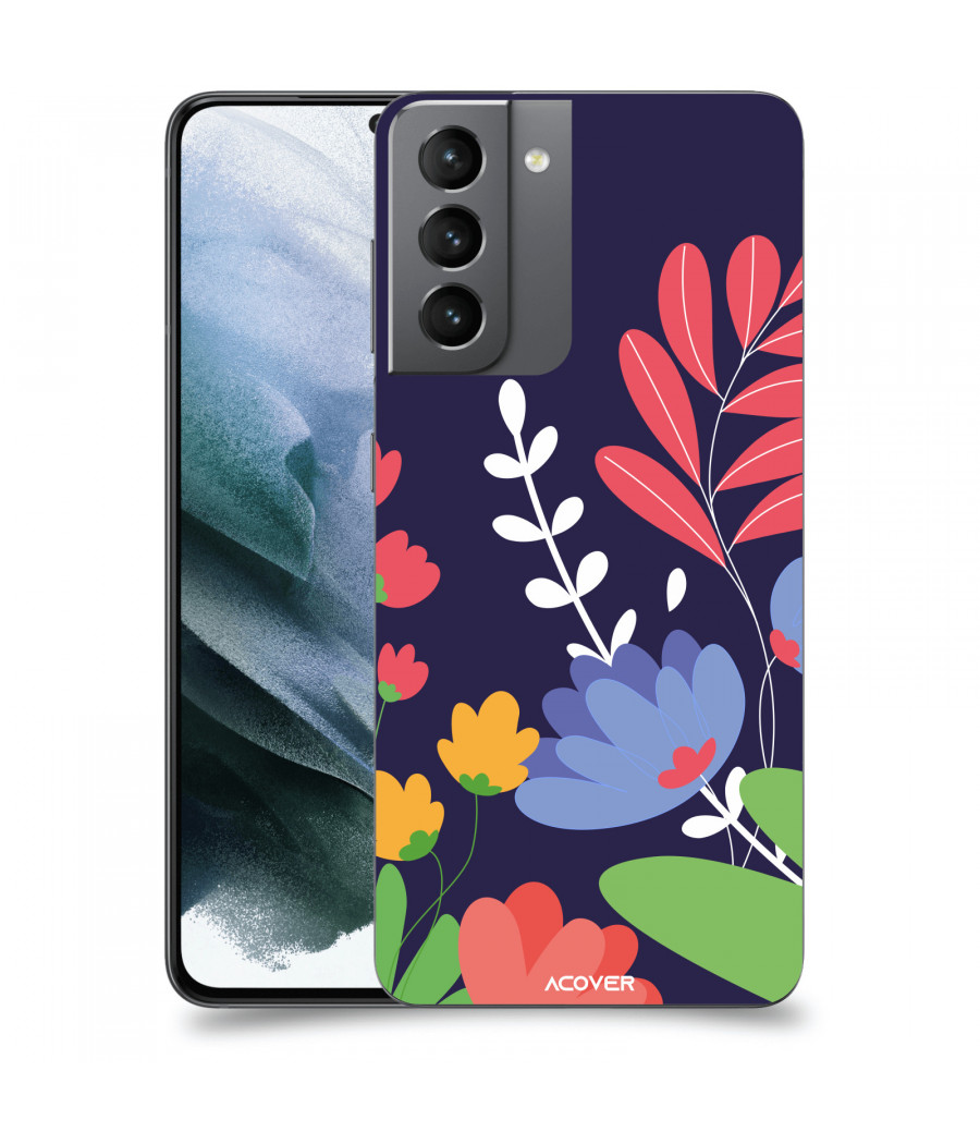 ACOVER Kryt na mobil Samsung Galaxy S21 G991B s motivem Colorful Flowers