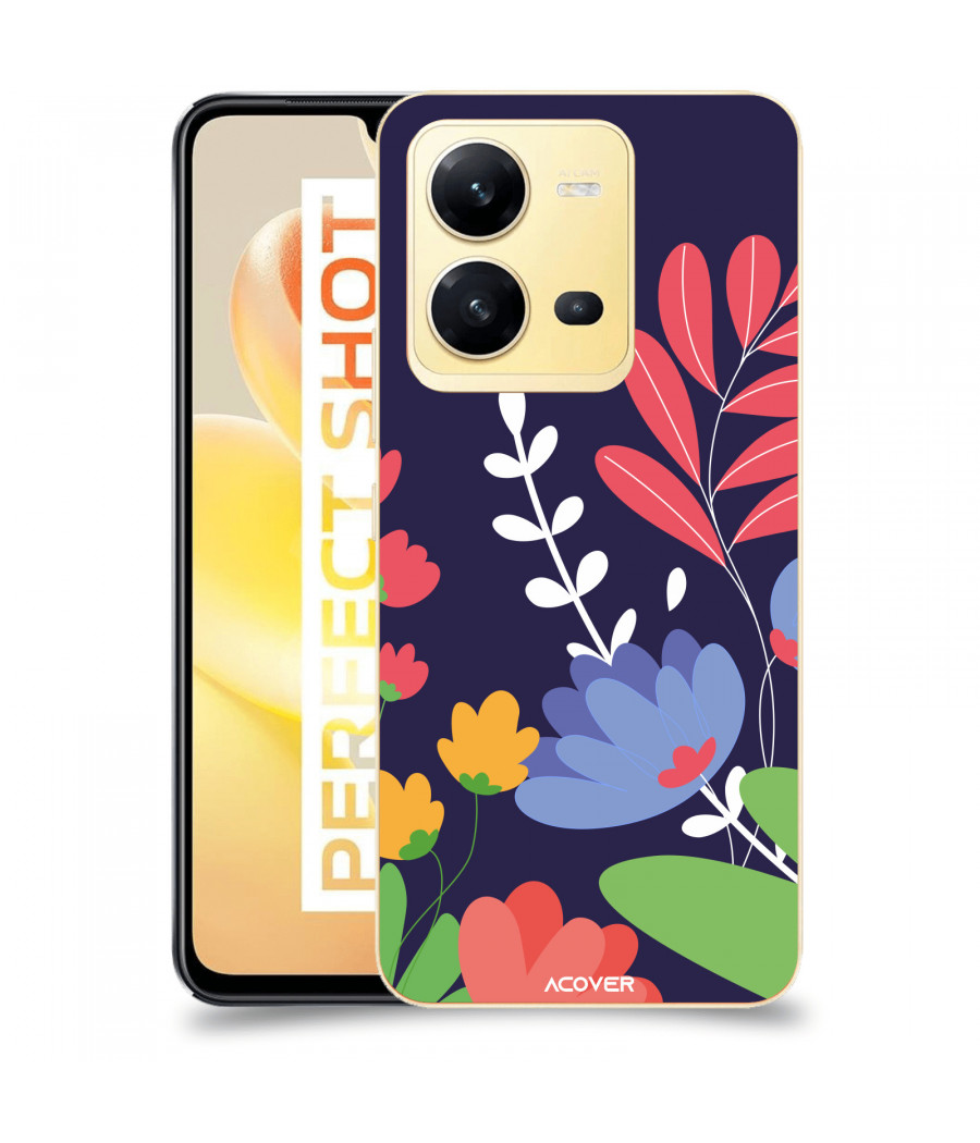 ACOVER Kryt na mobil Vivo X80 Lite s motivem Colorful Flowers