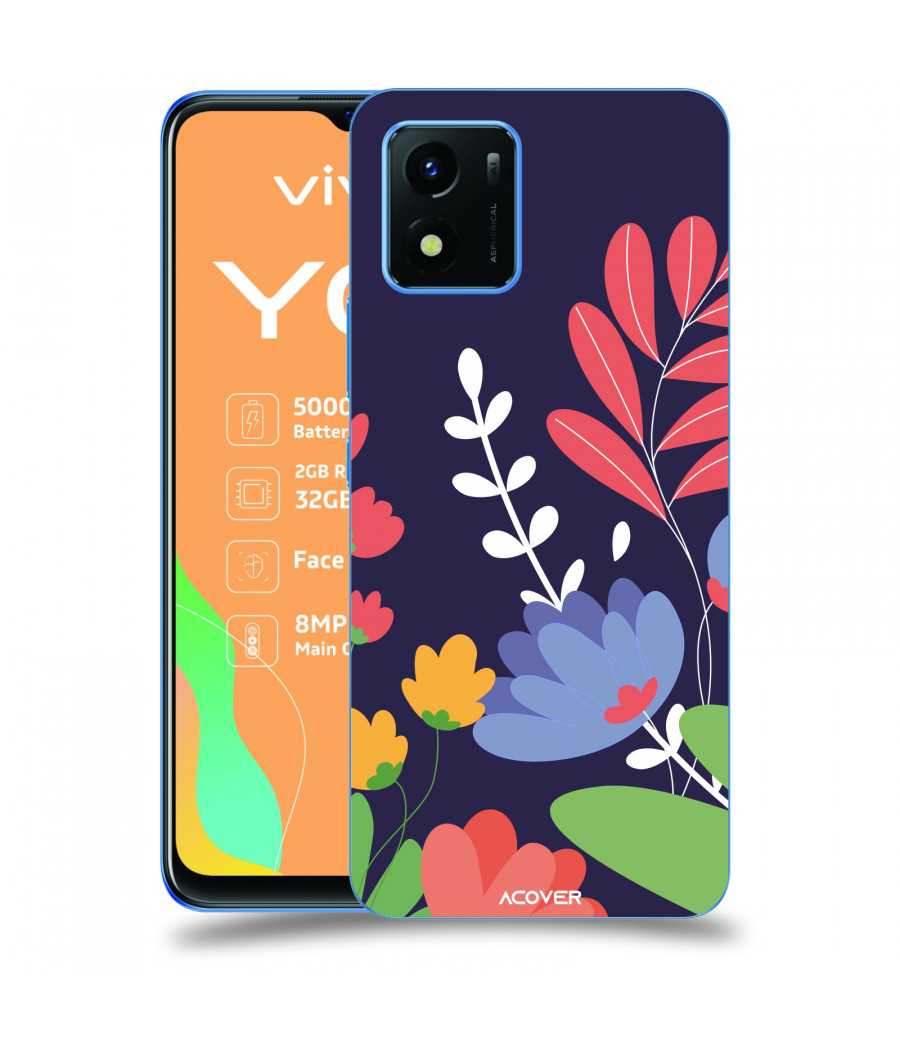ACOVER Kryt na mobil Vivo Y01 s motivem Colorful Flowers