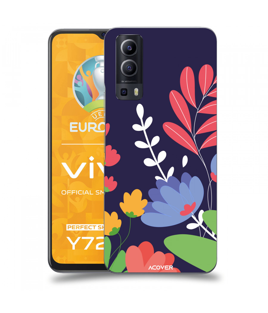 ACOVER Kryt na mobil Vivo Y72 5G s motivem Colorful Flowers