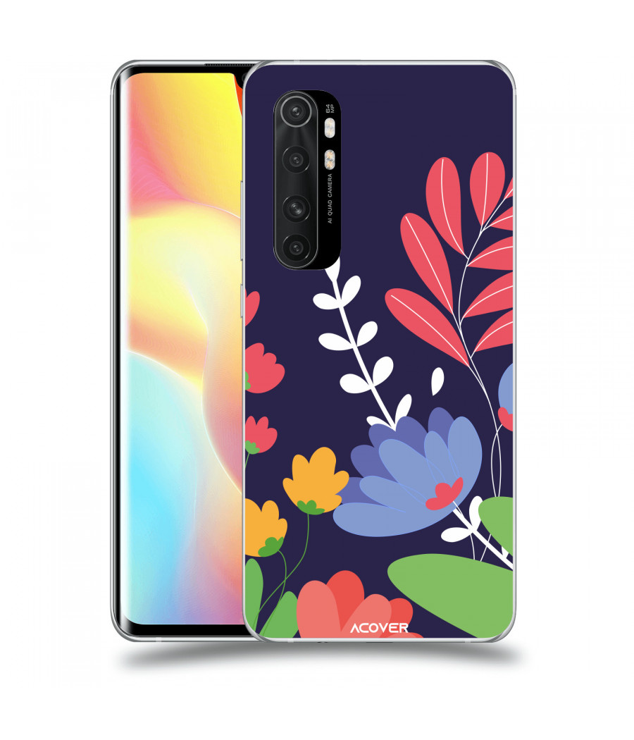 ACOVER Kryt na mobil Xiaomi Mi Note 10 Lite s motivem Colorful Flowers
