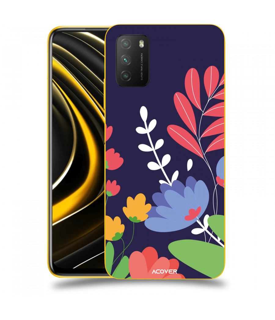 ACOVER Kryt na mobil Xiaomi Poco M3 s motivem Colorful Flowers