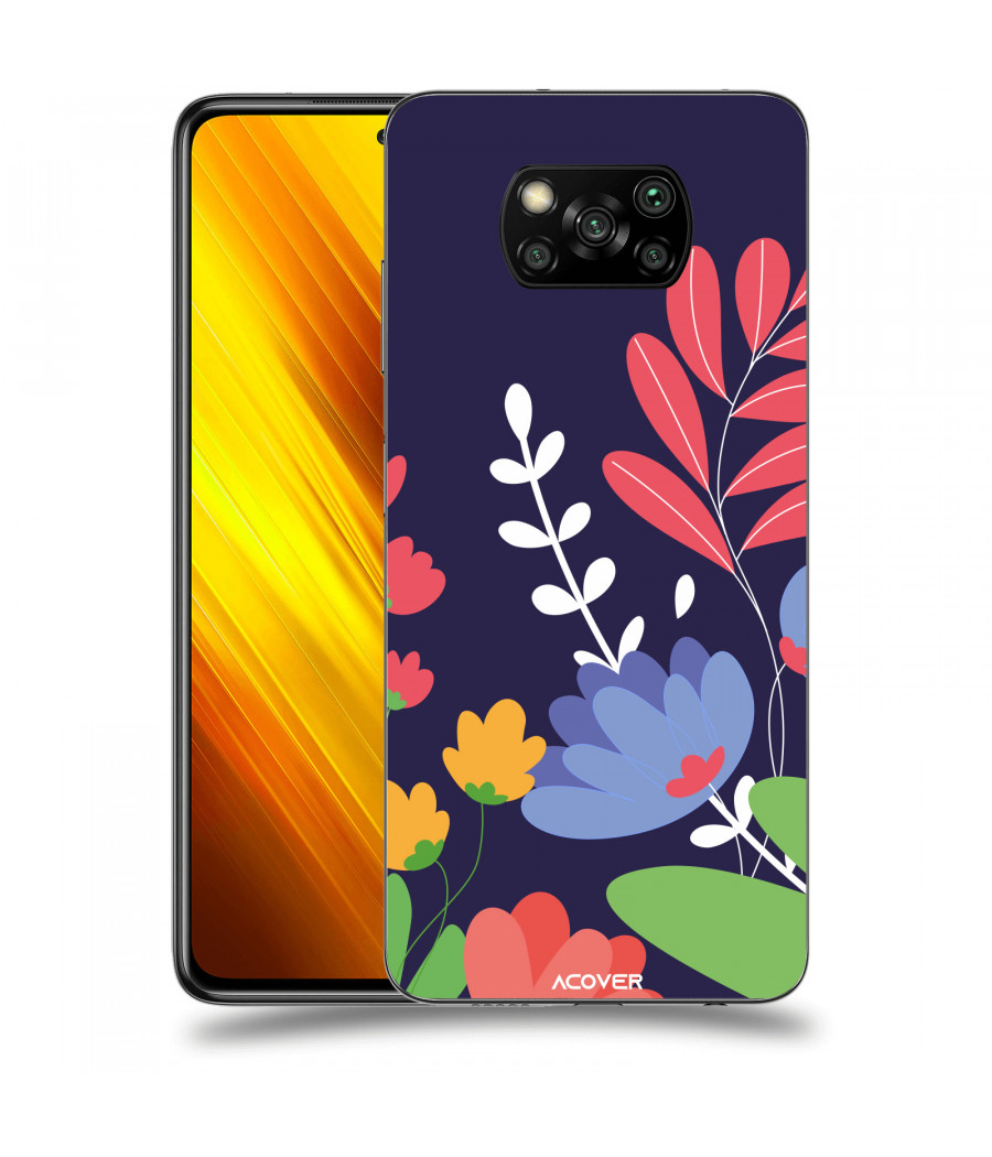 ACOVER Kryt na mobil Xiaomi Poco X3 s motivem Colorful Flowers