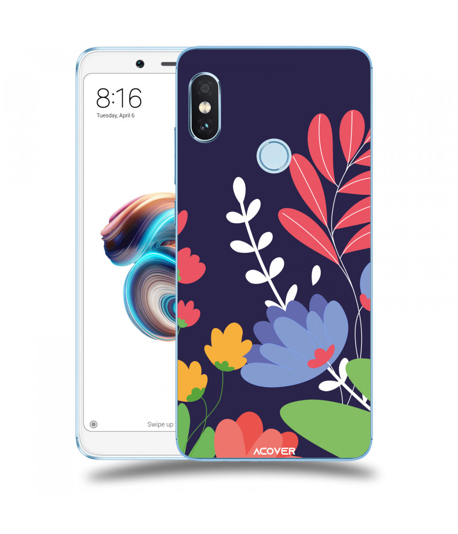 ACOVER Kryt na mobil Xiaomi Redmi Note 5 Global s motivem Colorful Flowers