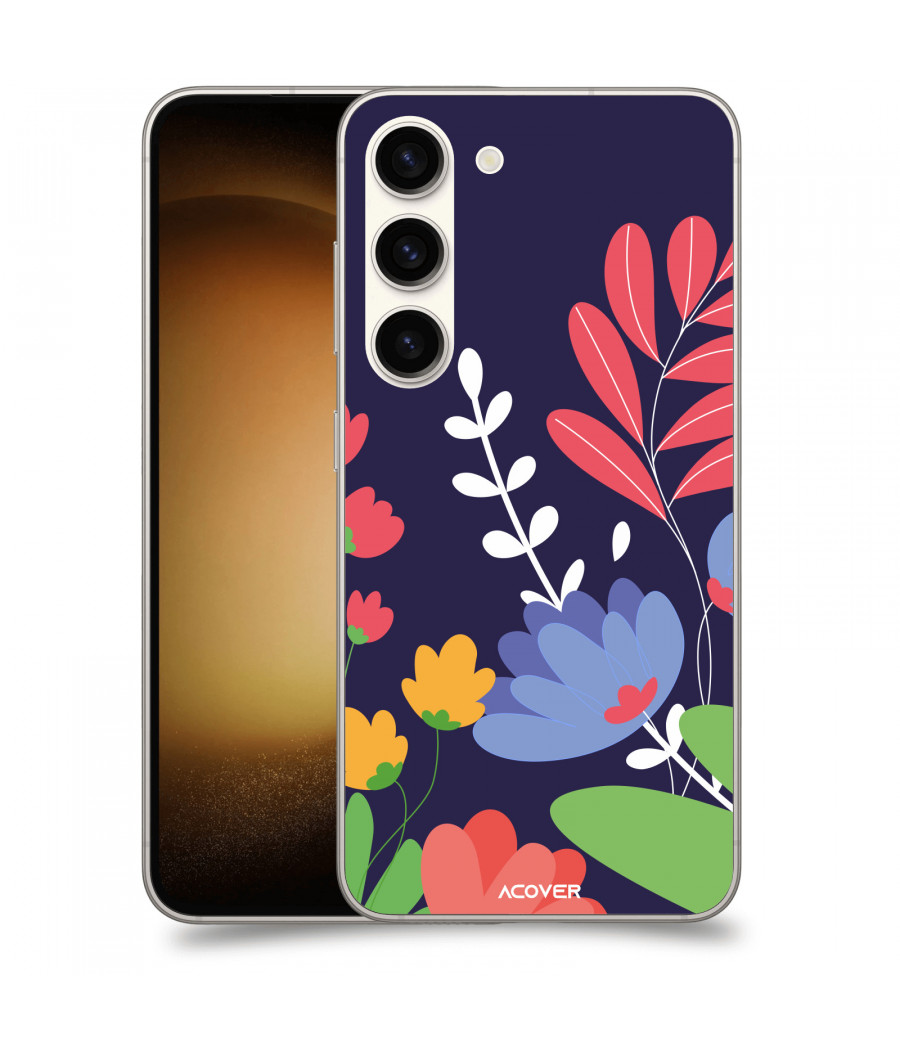 ACOVER Kryt na mobil Samsung Galaxy S23 5G s motivem Colorful Flowers