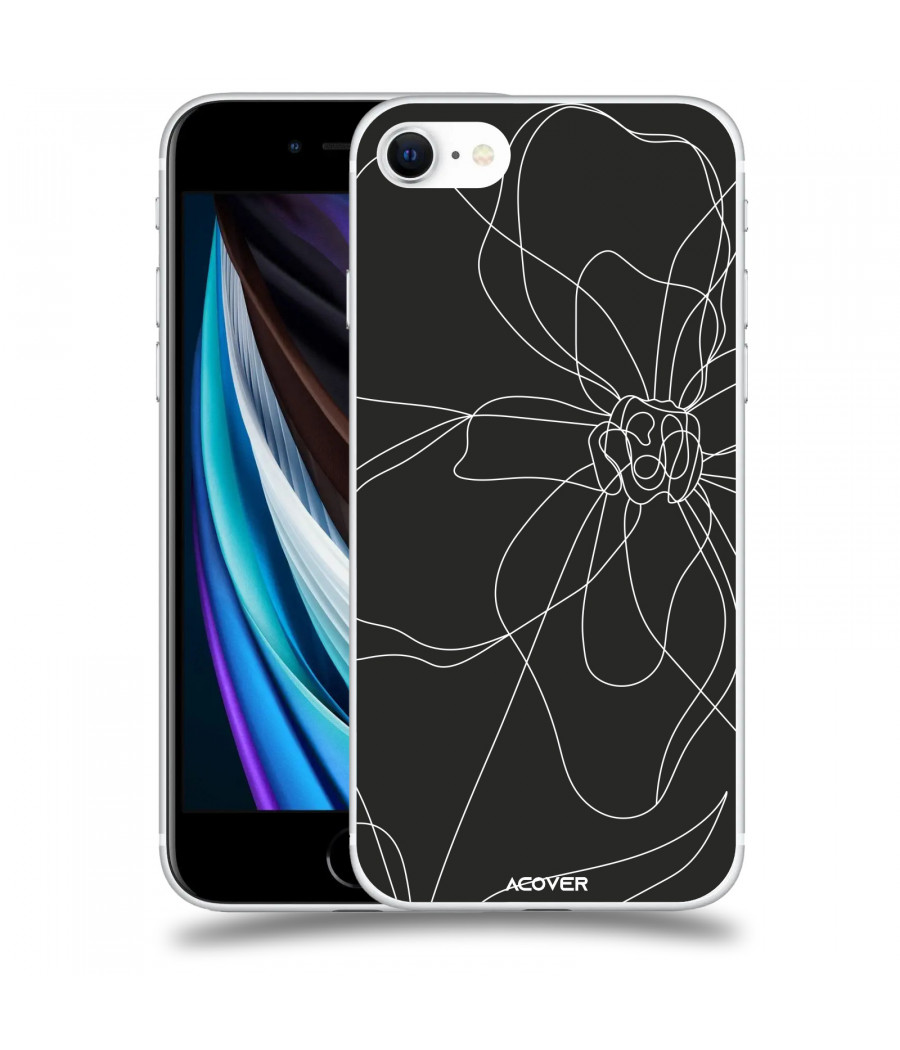 ACOVER Kryt na mobil Apple iPhone SE 2020 s motivem Line Flower I