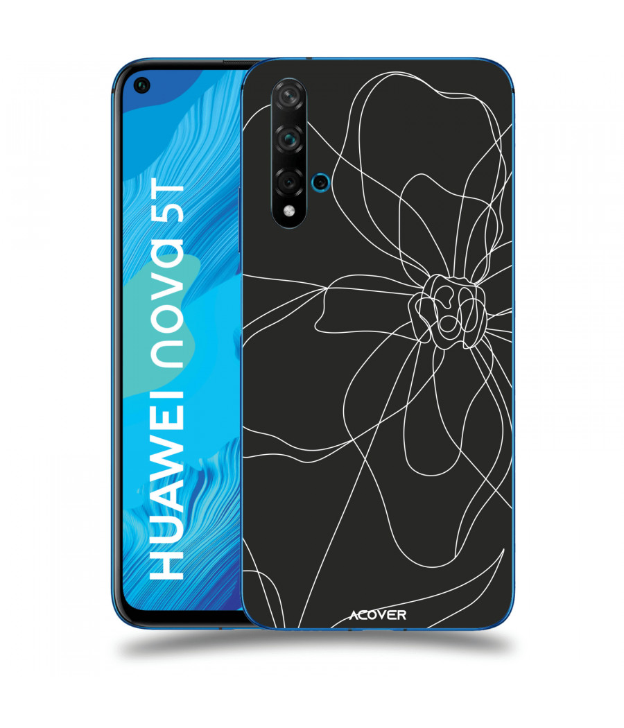 ACOVER Kryt na mobil Huawei Nova 5T s motivem Line Flower I